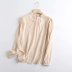 elegant solid color round neck shirt  NSAM40220