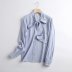solid color long-sleeved bow tie shirt  NSAM40232