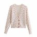 spring flower jacquard knitted cardigan jacket NSAM40238