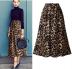 Plus Size Leopard Print Mid-Length Skirt NSYF40290