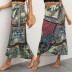 retro printing strappy one-piece beach skirt  NSOY40452