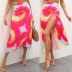tie-dyeing melange print strappy skirt  NSOY40454