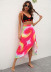 tie-dyeing melange print strappy skirt  NSOY40454