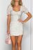 fashion print pleated slimming dress  NSYI40458