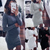 solid color long sleeve maternity dress NSZH47016