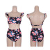 Retro floral printed bikini swimsuit set NSHL47150