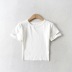 round neck solid color T-shirt NSHS47170