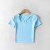 solid color slim T-shirt NSHS47171