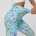 impresión de pantalones de yoga deportivos ajustados de cintura alta NSNS47270