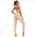 Slim high waist printing sports yoga pants  NSNS47293