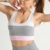 knitted sports contrast stitching top NSNS47303