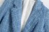 Fashion button front knit long sleeve blazer NSAM48698