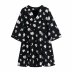 fashion printed v-neck girdle dress  NSAM48702