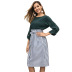 Plain color ruched long sleeve tee NSSA48714