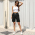 elastic waist lace-up casual sports shorts NSYMR48830