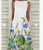 round neck sleeveless floral printed dress  NSYMR48857