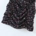 sexy folds printed lace sling dress NSAM48859