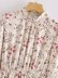 collar floral laminated long dress  NSAM48874