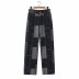 color matching patch loose high waist jeans  NSAM48888