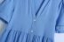 lapel breasted stitching midi shirt dress  NSAM48908