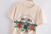 Rose print round neck T-shirt NSAM48915
