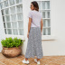 high waist floral mid-length skirt NSLM49050