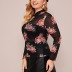 Casual Loose Plus Size Long-Sleeved Printed Top NSCX49066
