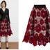 Plus Size Floral Cut Out Lace Skirt NSCX49067