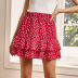 high-waist ruffled small floral skirt  NSAL49235