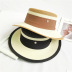 contrasting color flat top jazz straw hat  NSCM49279