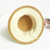 contrasting color flat top jazz straw hat  NSCM49279