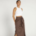 high-waist split lace-up irregular skirt NSYSB49448