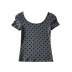 round neck polka dot stretch T-shirt NSAC49485