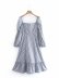 spring mid-length printed long-sleeved dress NSAM49514