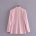 Pink double buttoned blazer NSAM49522
