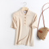 breasted lapel short-sleeved knited T-shirt  NSAM49524