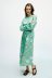 new print early spring round neck long sleeve dress NSAM49538
