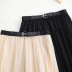 pleated net yarn mid-length skirt  NSYZ49640