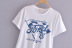 round neck printed letters T-shirt NSAM49687