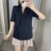 double-breasted short-sleeved blazer  NSAM49723