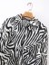 Zebra Print Lapel Long Sleeve Shirt NSAM49727