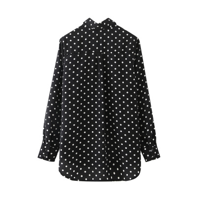 Long-Sleeved Polka-Dot Casual Shirt NSAM49729