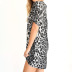 short-sleeved leopard print loose short dress NSJR49781