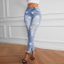 star pattern light-colored jeans  NSSI49983