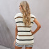 Striped color knit vest NSSI49985