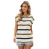 Striped color knit vest NSSI49985