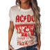 letter printing casual short-sleeved t-shirt  NSSI50006