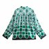 geometric pattern printing long-sleeved shirt  NSAM50051