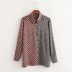 fashion drape color matching shirt NSAM50054