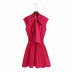 solid color bow sleeveless waist dress NSAM50062